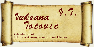 Vuksana Totović vizit kartica